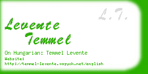 levente temmel business card